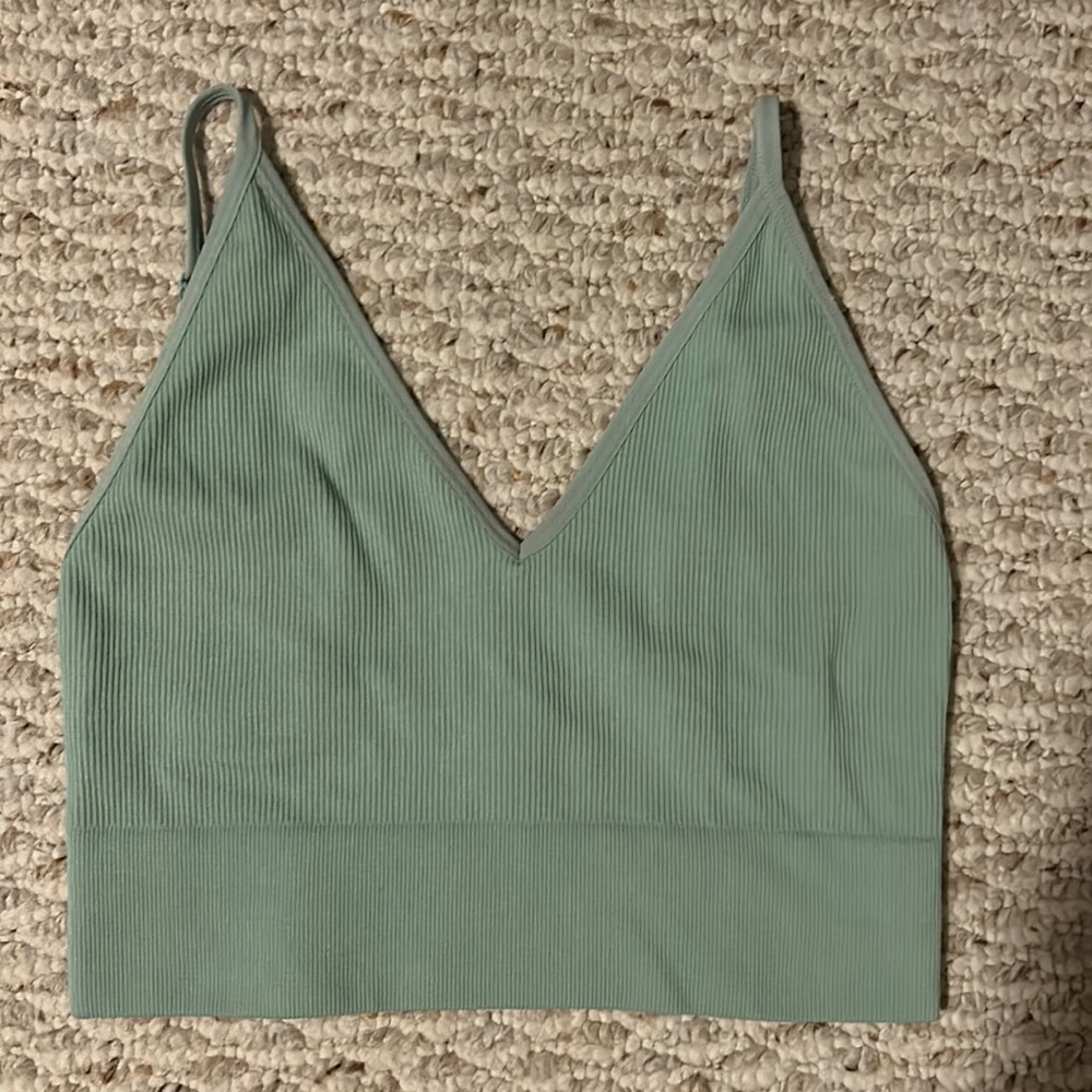 Green Bozzolo crop tank top